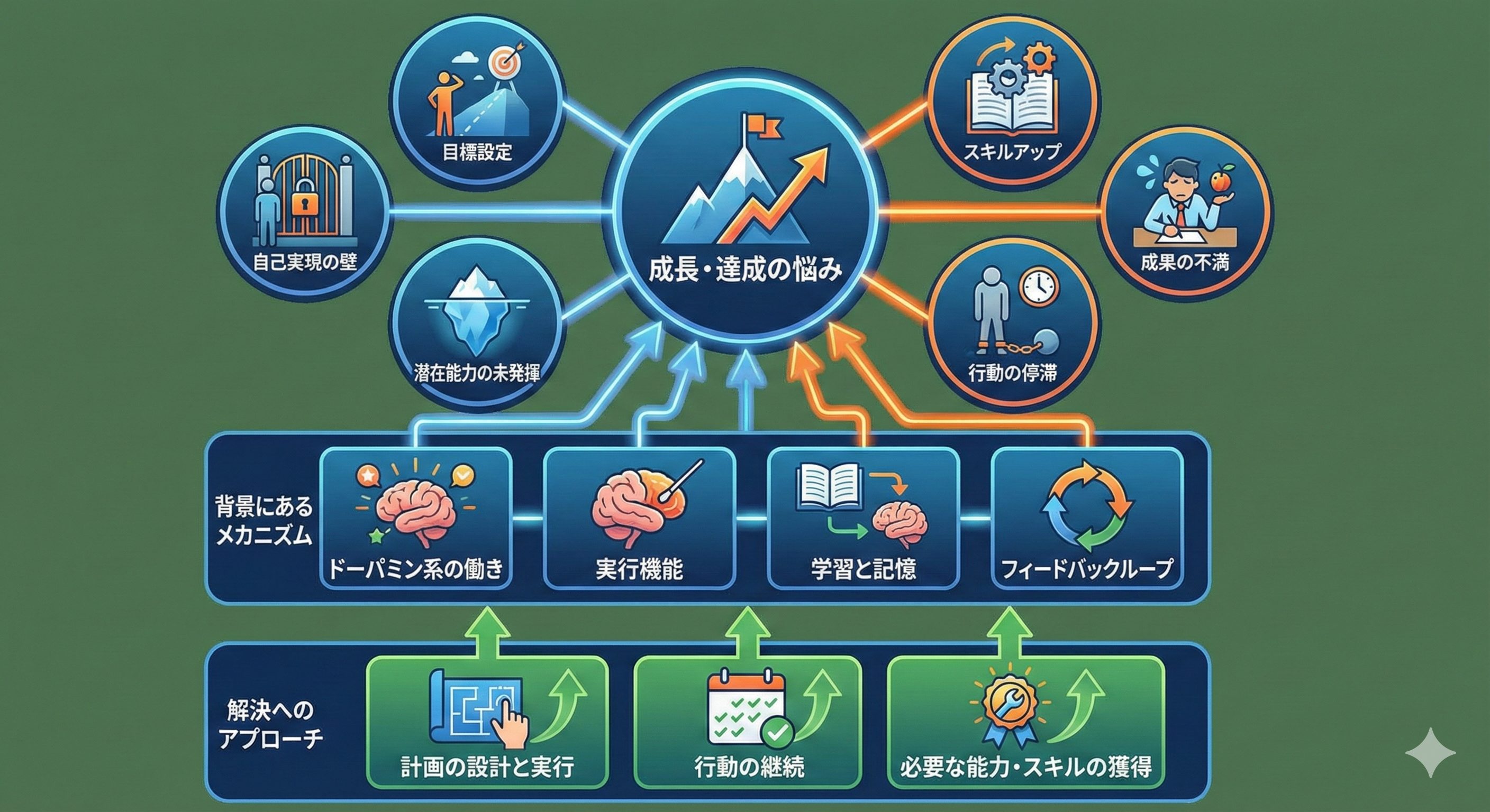 成長や達成 よくある悩み