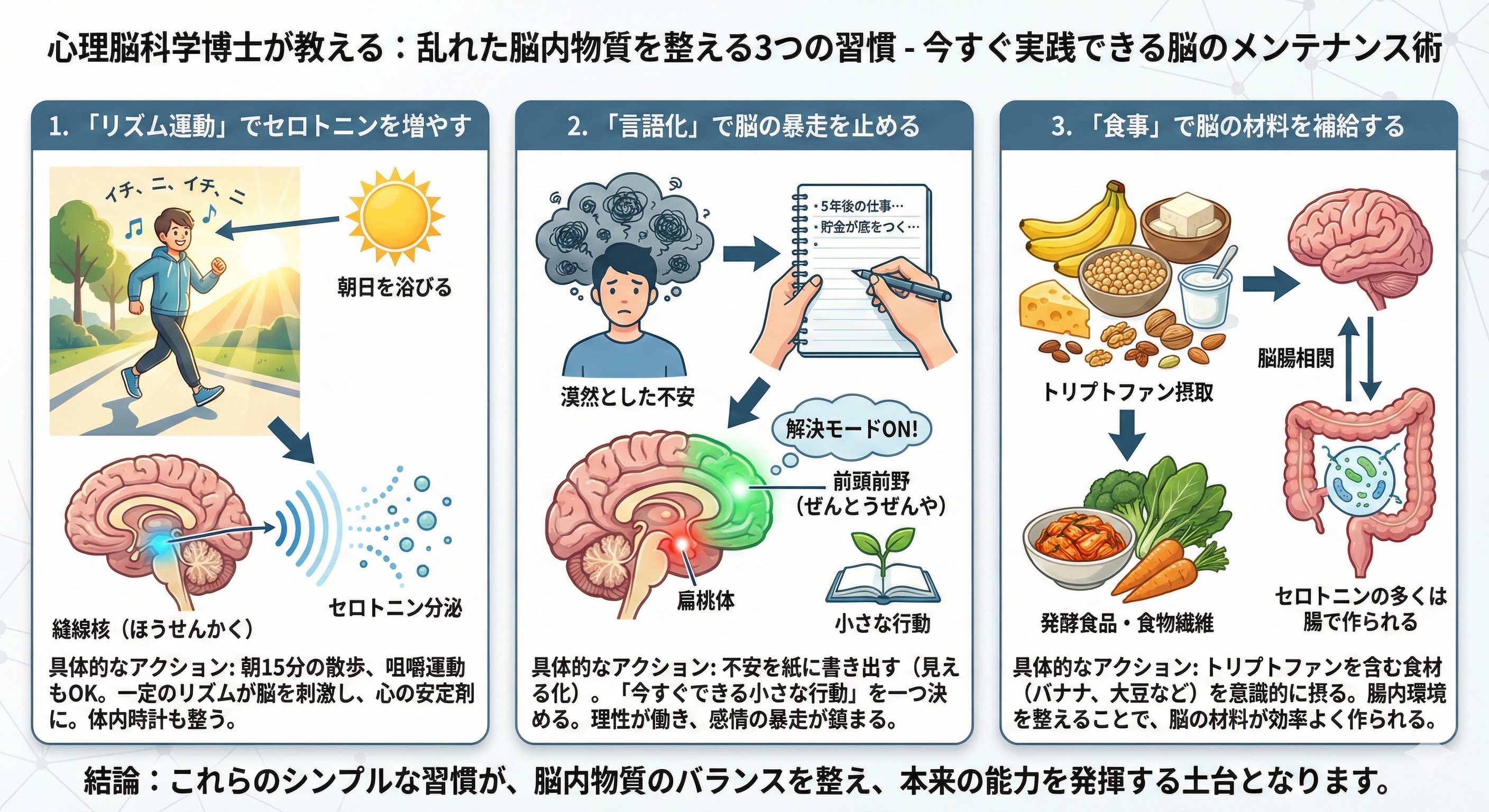 不安解消 3つの対策