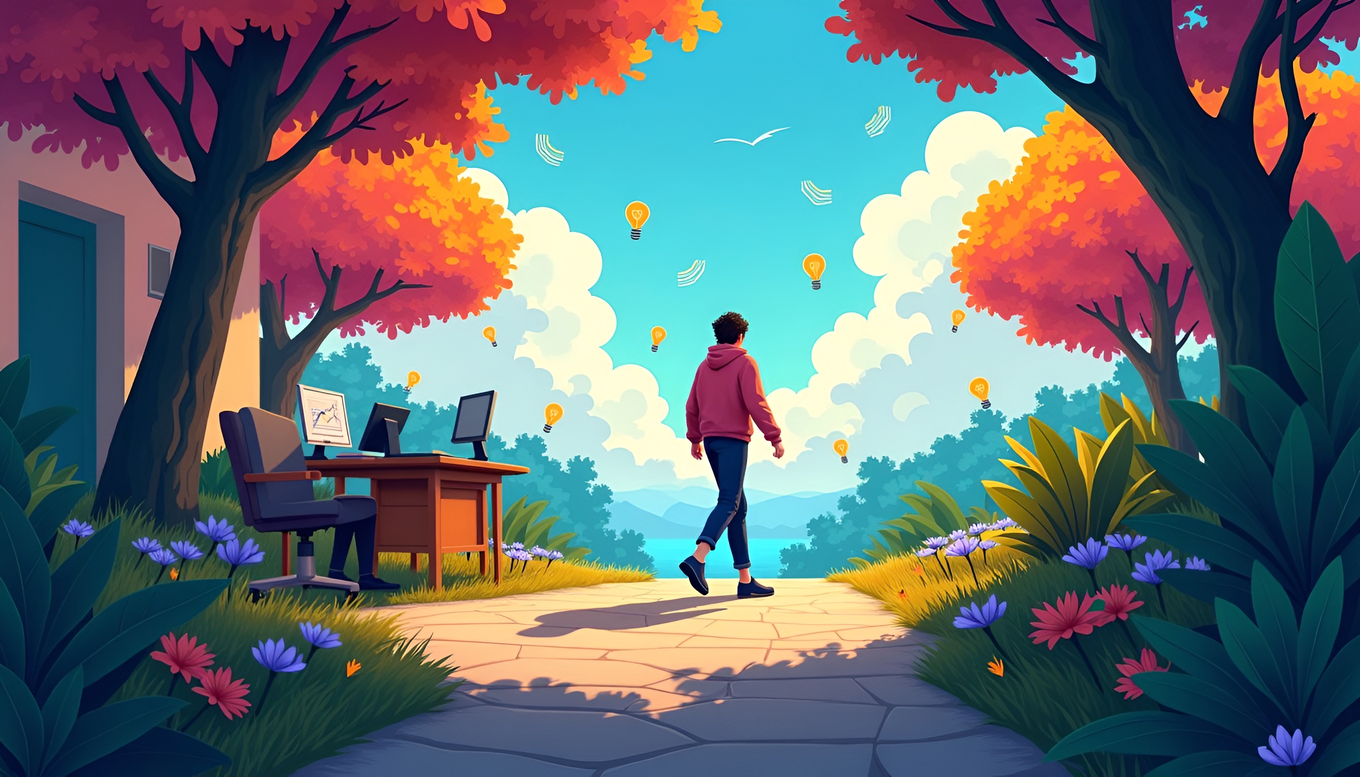 創造性を高める方法　散歩